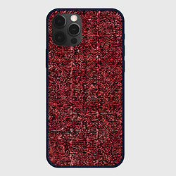 Чехол для iPhone 12 Pro Max Чёрные и красные мазки, цвет: 3D-черный