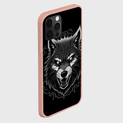 Чехол для iPhone 12 Pro Max Серый хищник, цвет: 3D-светло-розовый — фото 2