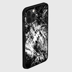 Чехол для iPhone 12 Pro Max Зимний лес узоры, цвет: 3D-черный — фото 2