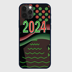 Чехол для iPhone 12 Pro Max 2024 абстрактный фон, цвет: 3D-черный
