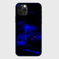 Чехол для iPhone 12 Pro Max Синий дым узоры, цвет: 3D-черный