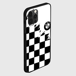 Чехол для iPhone 12 Pro Max BMW black geometry splash, цвет: 3D-черный — фото 2
