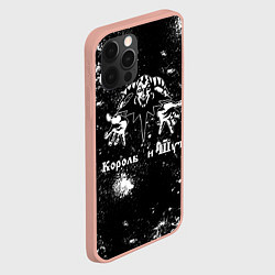Чехол для iPhone 12 Pro Max Король и шут - черно-белый, цвет: 3D-светло-розовый — фото 2