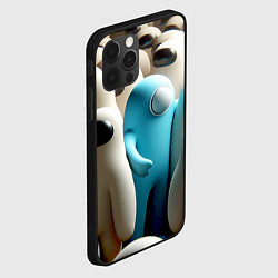 Чехол для iPhone 12 Pro Max Among us - ai art - video game, цвет: 3D-черный — фото 2