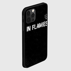 Чехол для iPhone 12 Pro Max In Flames glitch на темном фоне посередине, цвет: 3D-черный — фото 2