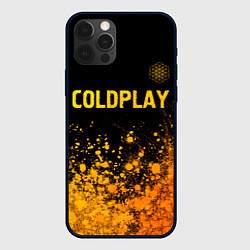 Чехол для iPhone 12 Pro Max Coldplay - gold gradient посередине, цвет: 3D-черный