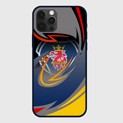 Чехол для iPhone 12 Pro Max Scania логотип, цвет: 3D-черный