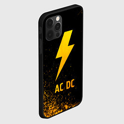Чехол для iPhone 12 Pro Max AC DC - gold gradient, цвет: 3D-черный — фото 2