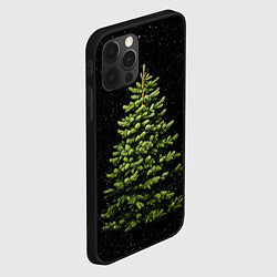 Чехол для iPhone 12 Pro Max Ель на темном фоне, цвет: 3D-черный — фото 2