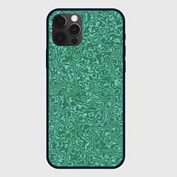Чехол для iPhone 12 Pro Max Малахитовая текстура, цвет: 3D-черный