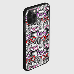 Чехол для iPhone 12 Pro Max Совы в розовых очках, цвет: 3D-черный — фото 2