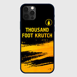 Чехол для iPhone 12 Pro Max Thousand Foot Krutch - gold gradient посередине, цвет: 3D-черный