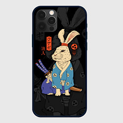 Чехол для iPhone 12 Pro Max Заяц японский самурай, цвет: 3D-черный