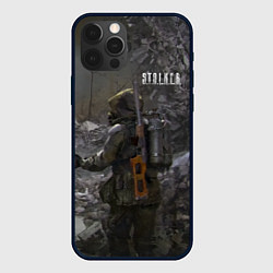 Чехол для iPhone 12 Pro Max STALKER 2 одиночка с детектором, цвет: 3D-черный