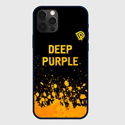 Чехол iPhone 12 Pro Max Deep Purple - gold gradient посередине