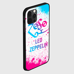 Чехол для iPhone 12 Pro Max Led Zeppelin neon gradient style, цвет: 3D-черный — фото 2