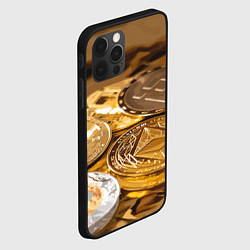 Чехол для iPhone 12 Pro Max Виртуальные монеты, цвет: 3D-черный — фото 2