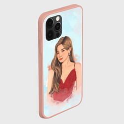 Чехол для iPhone 12 Pro Max Дахён Твайс, цвет: 3D-светло-розовый — фото 2