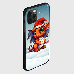 Чехол для iPhone 12 Pro Max Символ нового 2024 года дракон, цвет: 3D-черный — фото 2