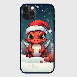 Чехол для iPhone 12 Pro Max Символ нового 2024 года маленький дракон, цвет: 3D-черный