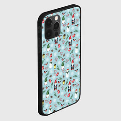 Чехол для iPhone 12 Pro Max Новогодние акварельные гномы, цвет: 3D-черный — фото 2
