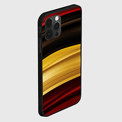 Чехол для iPhone 12 Pro Max Черный красный желтый цвет абстракции, цвет: 3D-черный — фото 2