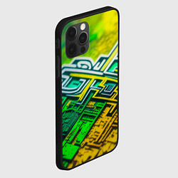 Чехол для iPhone 12 Pro Max Криптоабстракция, цвет: 3D-черный — фото 2