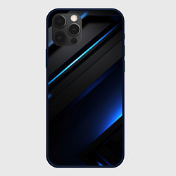 Чехол для iPhone 12 Pro Max Вихрь синего, цвет: 3D-черный