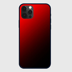 Чехол для iPhone 12 Pro Max Градиент красно-чёрный диагональ, цвет: 3D-черный