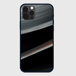Чехол для iPhone 12 Pro Max Black grey abstract, цвет: 3D-черный