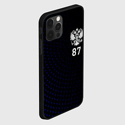 Чехол для iPhone 12 Pro Max Республика Коми - синие крапинки, цвет: 3D-черный — фото 2