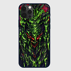 Чехол для iPhone 12 Pro Max Green and red slime, цвет: 3D-черный