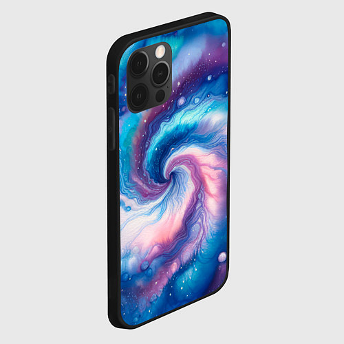 Чехол iPhone 12 Pro Max Галактический тай-дай / 3D-Черный – фото 2