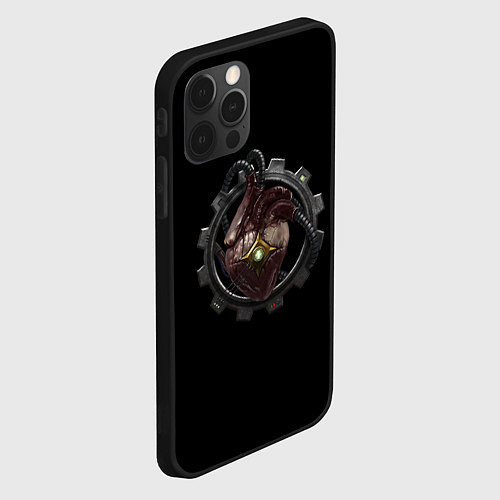 Чехол iPhone 12 Pro Max Сердце механикус стимпанк / 3D-Черный – фото 2
