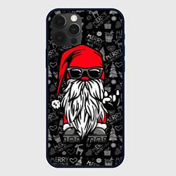 Чехол для iPhone 12 Pro Max Санта Клаус гном, цвет: 3D-черный