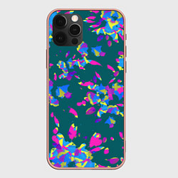 Чехол для iPhone 12 Pro Max Абстрактные лепестки, цвет: 3D-светло-розовый