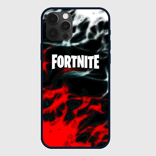 Чехол iPhone 12 Pro Max Fortnite flame abstract / 3D-Черный – фото 1