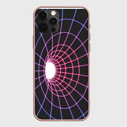 Чехол для iPhone 12 Pro Max Искаженный неоновый каркас, цвет: 3D-светло-розовый