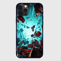 Чехол для iPhone 12 Pro Max Взрыв абстрактных камней, цвет: 3D-черный