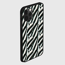 Чехол для iPhone 12 Pro Max Вертикальные полосы, цвет: 3D-черный — фото 2