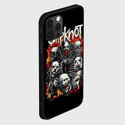 Чехол для iPhone 12 Pro Max Slipknot метал-группа, цвет: 3D-черный — фото 2