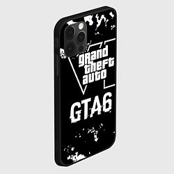 Чехол для iPhone 12 Pro Max GTA6 glitch на темном фоне, цвет: 3D-черный — фото 2