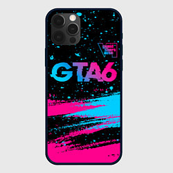 Чехол iPhone 12 Pro Max GTA6 - neon gradient посередине