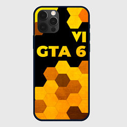 Чехол iPhone 12 Pro Max GTA 6 - gold gradient посередине