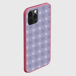 Чехол для iPhone 12 Pro Max Минималистичный фиолетовый орнамент, цвет: 3D-малиновый — фото 2