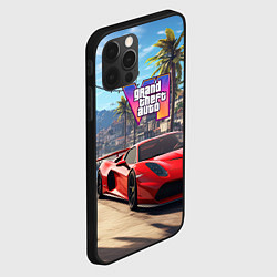Чехол для iPhone 12 Pro Max GTA 6 red auto, цвет: 3D-черный — фото 2