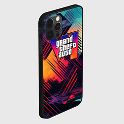 Чехол для iPhone 12 Pro Max GTA 6 аbstract logo, цвет: 3D-черный — фото 2