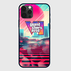 Чехол для iPhone 12 Pro Max GTA 6 retro abstract, цвет: 3D-черный