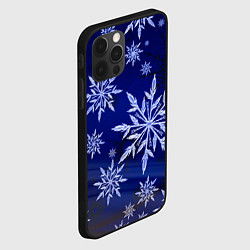 Чехол для iPhone 12 Pro Max Зима и снежинки, цвет: 3D-черный — фото 2