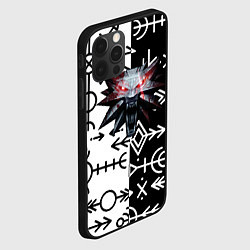 Чехол для iPhone 12 Pro Max The Witcher символы славянские, цвет: 3D-черный — фото 2